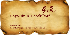 Gogolák Renátó névjegykártya