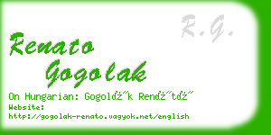 renato gogolak business card